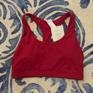 NWT Fabletics Kessler medium-impact sports bra red size M